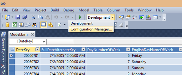Open the configuration manager
