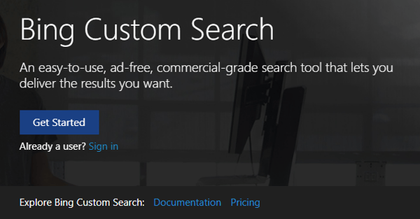 Bing Custom Search