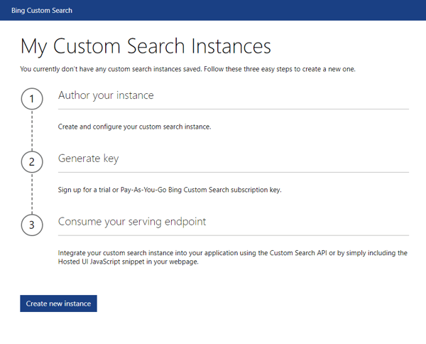 Custom Search Instances