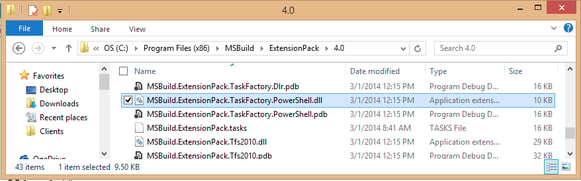 MS Build Extension Pack is Installed
